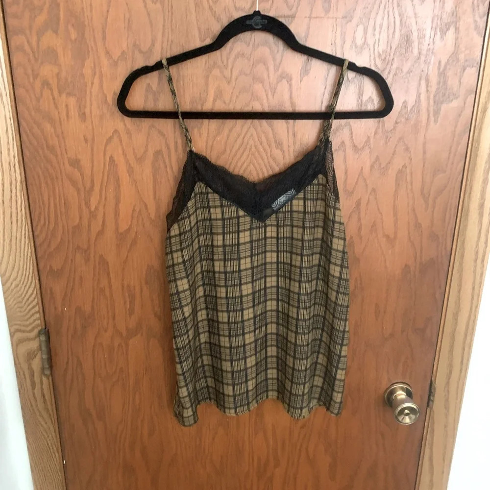 Allison Joy Plaid Lace Cami